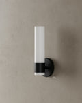 12" Frosted Glass Cylinder Wall Sconce