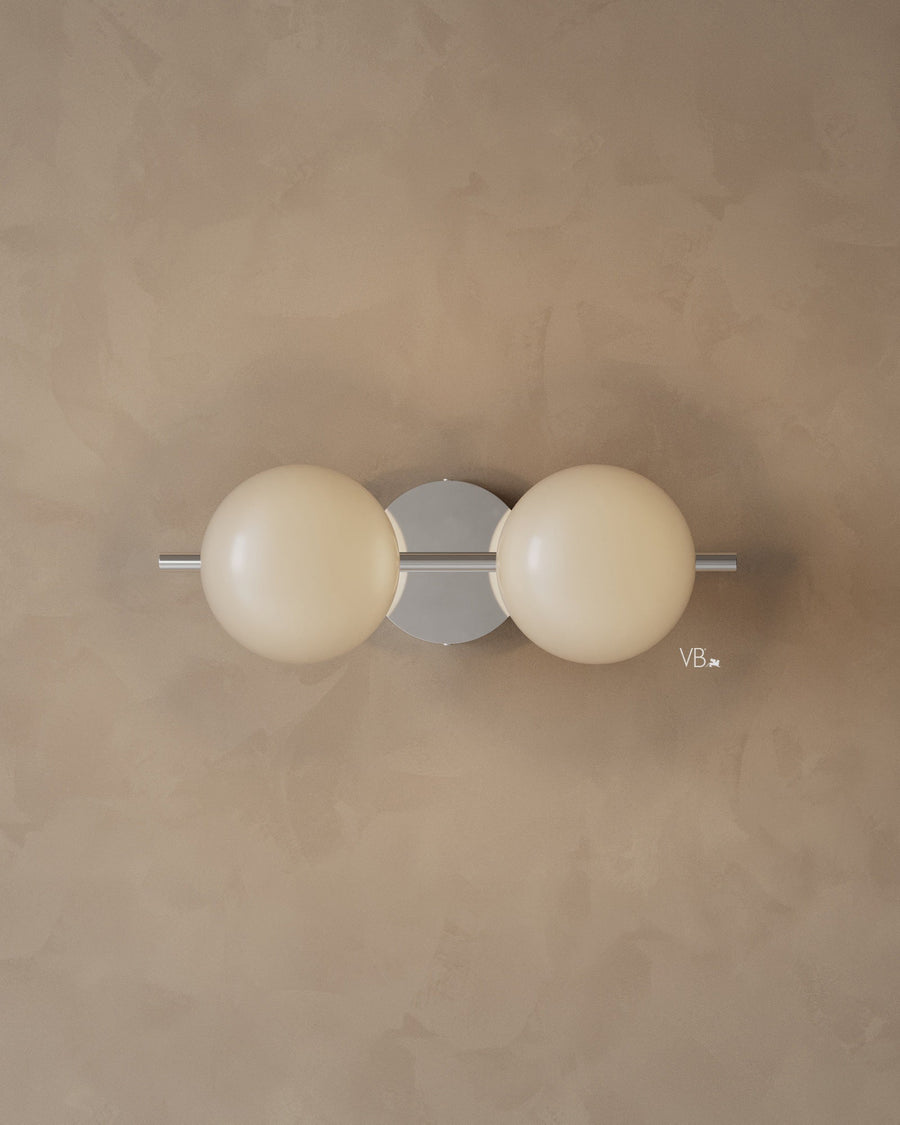 18" Modern Double Globe Wall Sconce