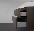 39" Wall-Mounted Two Drawer Melamine Modern Vanity