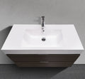 39" Wall-Mounted Two Drawer Melamine Modern Vanity