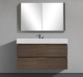 39" Wall-Mounted Two Drawer Melamine Modern Vanity