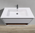 39" Wall-Mounted Melamine Vanity with Shadow Box