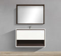 39" Wall-Mounted Melamine Vanity with Shadow Box