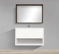 39" Wall-Mounted Melamine Vanity with Shadow Box