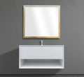 47" Wall-Mounted Melamine Vanity with Shadow Box