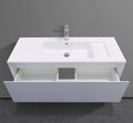 47" Wall-Mounted Melamine Vanity with Shadow Box