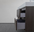 59" Wall-Mounted Double Sink Melamine Modern Vanity