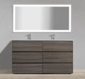 60" Freestanding Modern Vanity with Textured Countertop