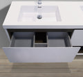 63" Wall-Mounted Melamine Vanity with Shadow Box
