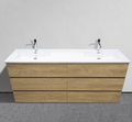 74" Freestanding Modern Vanity with Textured Countertop