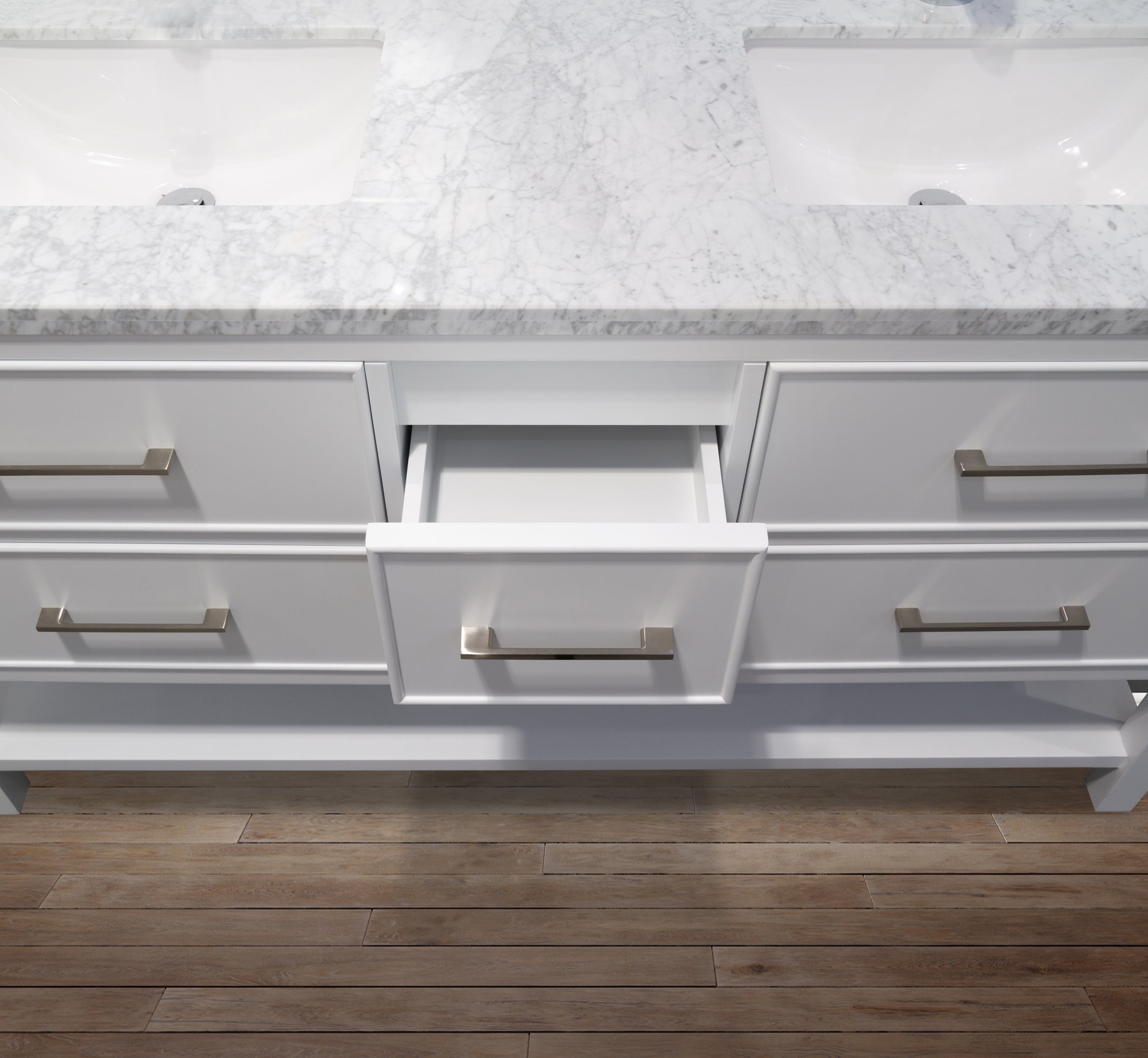 60" Open Bottom Transitional Vanity Without Countertop