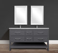 60" Open Bottom Transitional Vanity Without Countertop