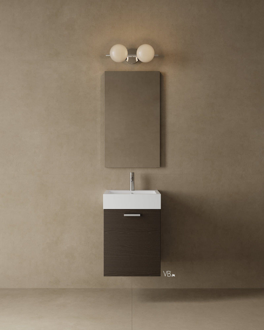 18" Wall-Mounted Modern Melamine Vanity