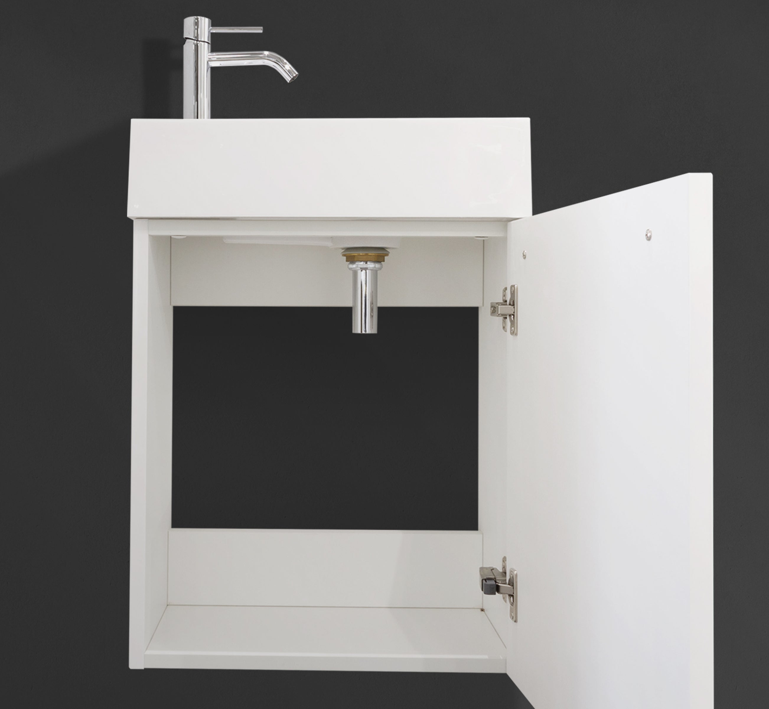18" Wall-Mounted Modern Melamine Vanity