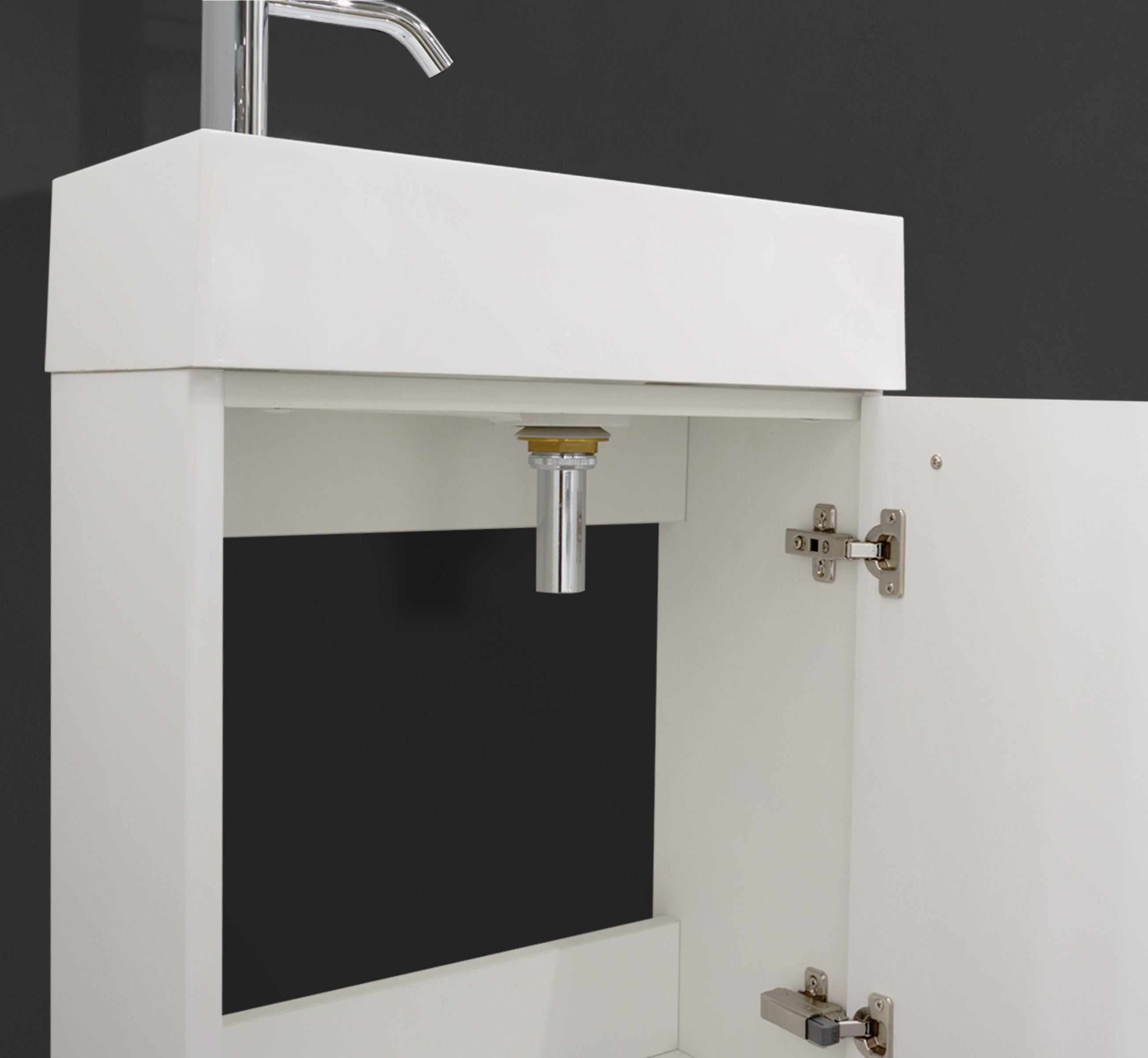 18" Wall-Mounted Modern Melamine Vanity