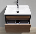 24" Wall-Mounted Modern Melamine Black Frame Vanity