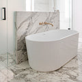 60" Rounded Acrylic Surface Freestanding Bathtub