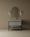 39"  Metal Frame Integrated I-Stone Sink Vanity