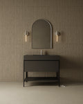 39"  Metal Frame Integrated I-Stone Sink Vanity