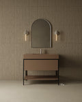 39"  Metal Frame Integrated I-Stone Sink Vanity