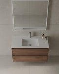 39" Wall Mounted Melamine Vanity With Acrylic Countertop