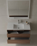 39" Wall Mounted Melamine Vanity With Acrylic Countertop
