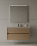 39" Wall Mounted Melamine Vanity With Acrylic Countertop