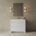 39" Freestanding Melamine Vanity With Solid Surface Basin