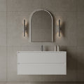 47" Wall-Mounted MDF Vanity with Solid Surface Countertop