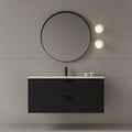 47" Wall-Mounted MDF Fluted Vanity With Acrylic Countertop