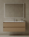 47" Wall Mounted Melamine Vanity With Acrylic Countertop