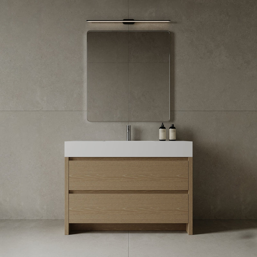 47" Freestanding Melamine Vanity With Solid Surface Basin