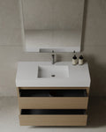 47" Freestanding Melamine Vanity With Solid Surface Basin