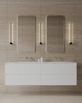 71" Wall-Mounted MDF Vanity with Solid Surface Countertop