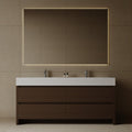 72" Freestanding Modern Melamine Vanity With Solid Surface Basin