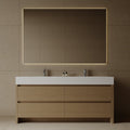 72" Freestanding Modern Melamine Vanity With Solid Surface Basin