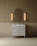 36" Freestanding Shaker Vanity with Porcelain Countertop