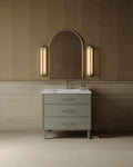 36" Freestanding Shaker Vanity with Porcelain Countertop