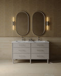 60" Freestanding Shaker Vanity with Porcelain Countertop