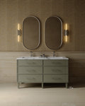 60" Freestanding Shaker Vanity with Porcelain Countertop
