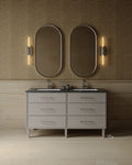 60" Freestanding Shaker Vanity with Porcelain Countertop