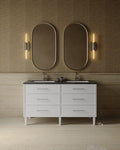60" Freestanding Shaker Vanity with Porcelain Countertop
