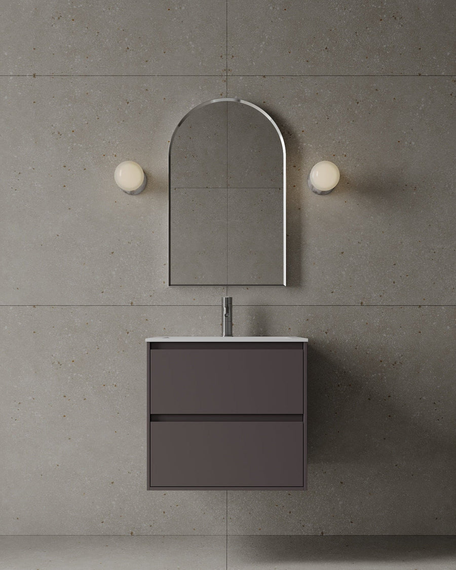 24" Wall-Mounted MDF Vanity with I-Stone Countertop
