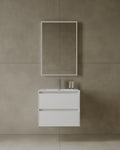 24" Wall Mounted Melamine Vanity With Acrylic Countertop