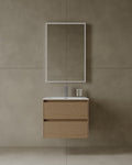 24" Wall Mounted Melamine Vanity With Acrylic Countertop