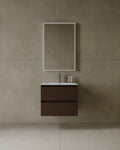 24" Wall Mounted Melamine Vanity With Acrylic Countertop