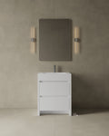 28" Freestanding Melamine Vanity With Solid Surface Basin