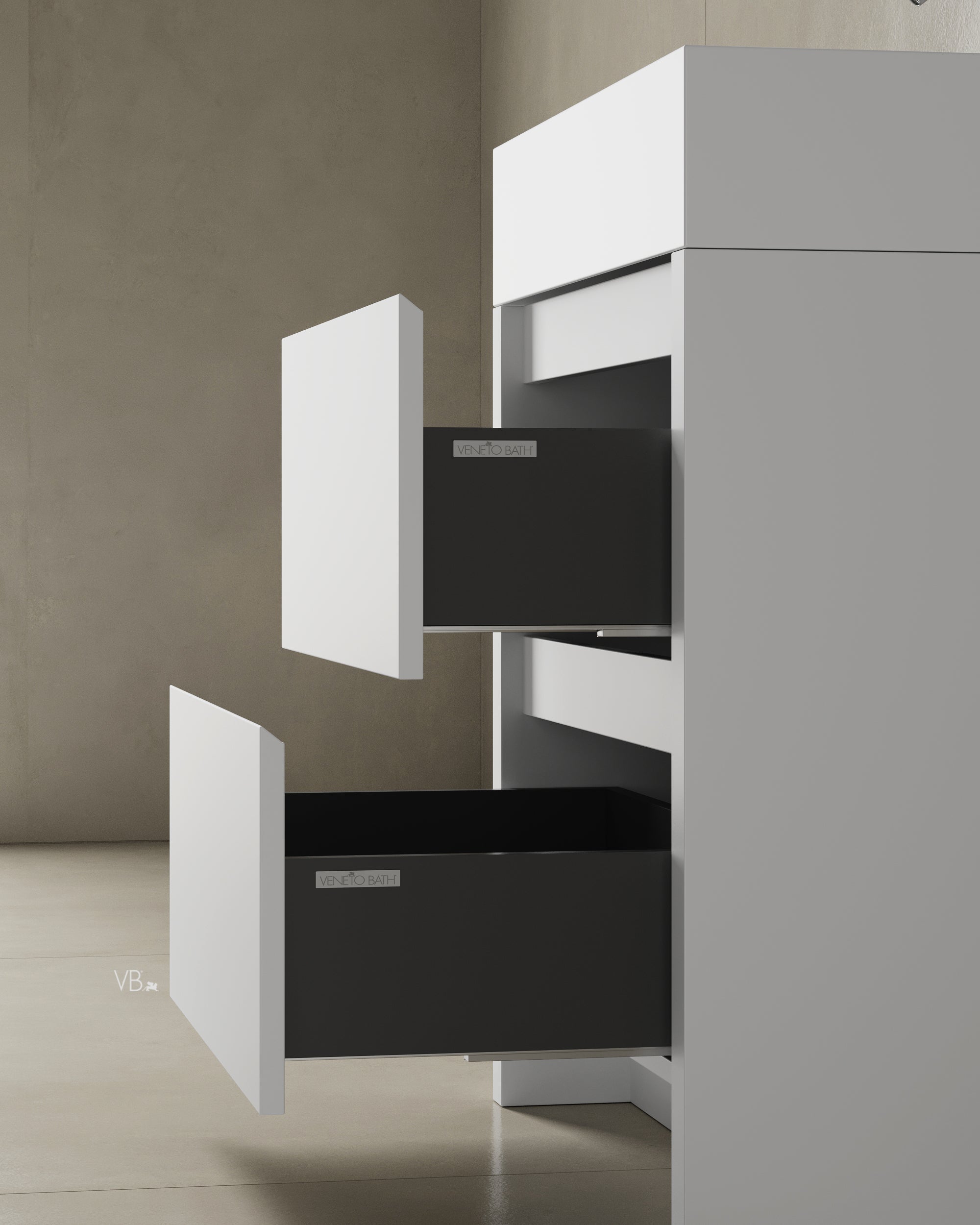 28" Freestanding Melamine Vanity With Solid Surface Basin
