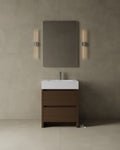 28" Freestanding Melamine Vanity With Solid Surface Basin