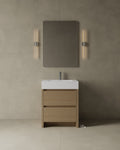 28" Freestanding Melamine Vanity With Solid Surface Basin